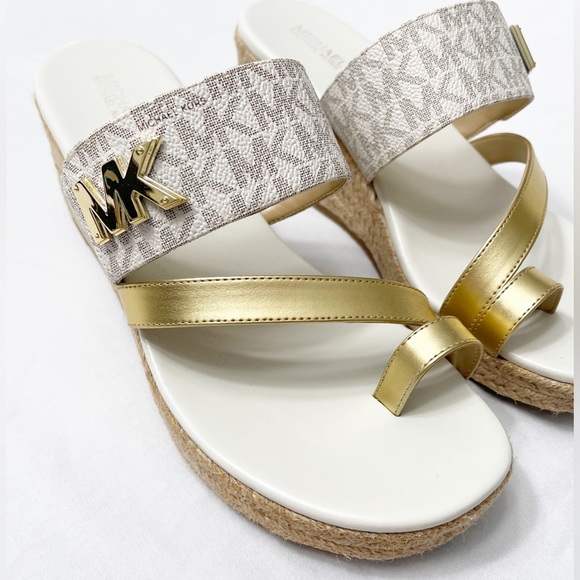 Women Michael Kors Sidney Mid Wedge Slip On Sandal - Picture 4 of 11